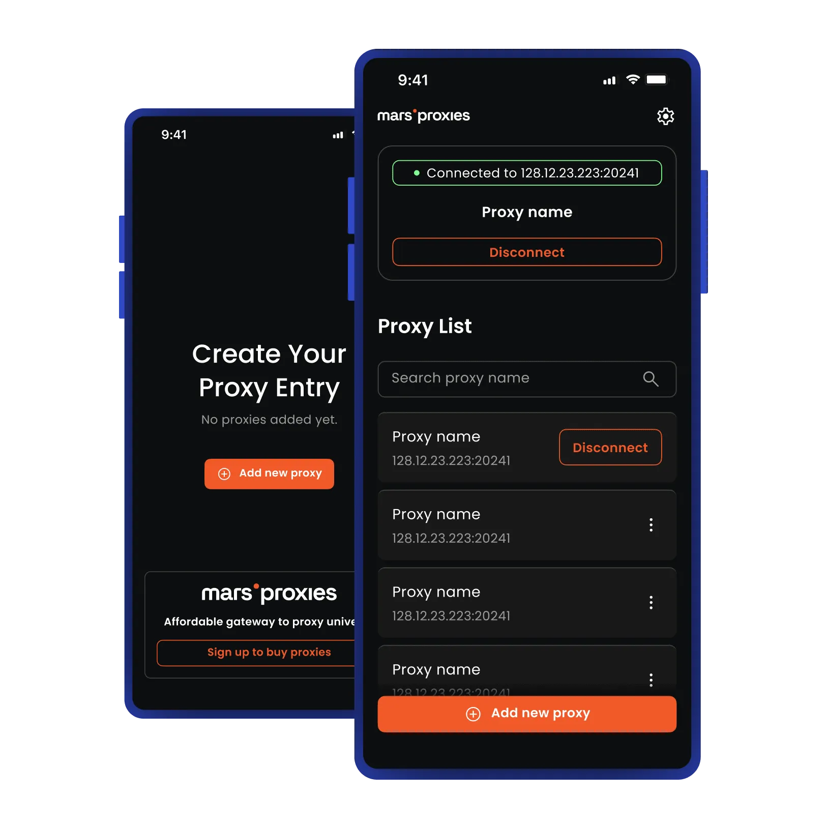MarsProxies iOS Proxy App